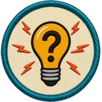 Keefe Reuther logo: lightbulb with question mark